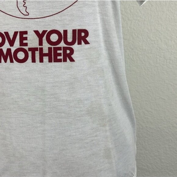 Reformation Love Your Mother Earth Tee Crew Neck Semi Sheer Planet Printed Tee - Picture 3 of 8